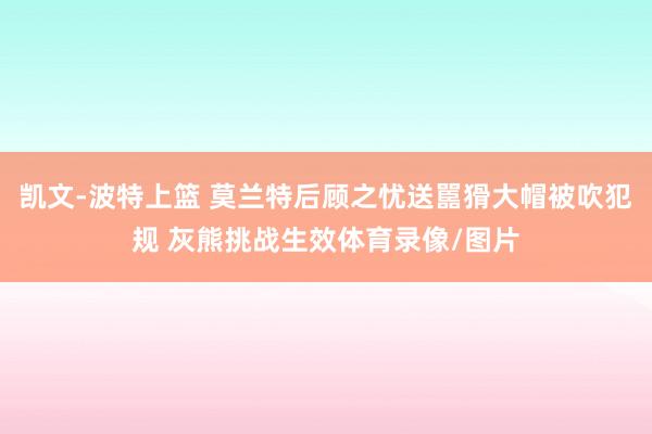 凯文-波特上篮 莫兰特后顾之忧送嚚猾大帽被吹犯规 灰熊挑战生效体育录像/图片