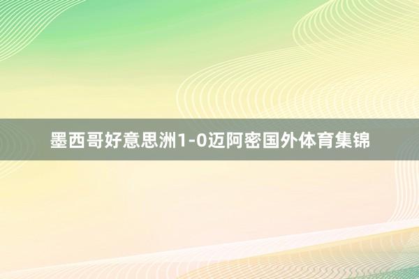 墨西哥好意思洲1-0迈阿密国外体育集锦