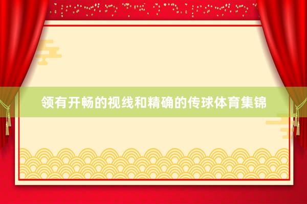 领有开畅的视线和精确的传球体育集锦
