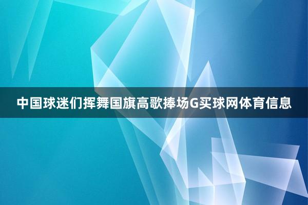 中国球迷们挥舞国旗高歌捧场G买球网体育信息