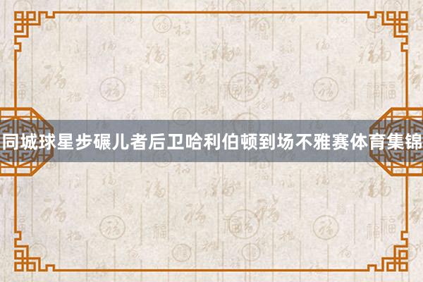 同城球星步碾儿者后卫哈利伯顿到场不雅赛体育集锦