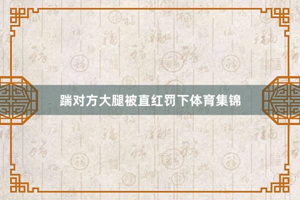 踹对方大腿被直红罚下体育集锦