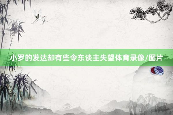 小罗的发达却有些令东谈主失望体育录像/图片