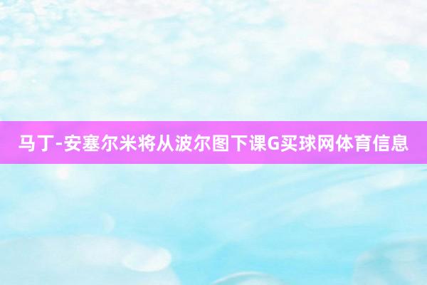 马丁-安塞尔米将从波尔图下课G买球网体育信息