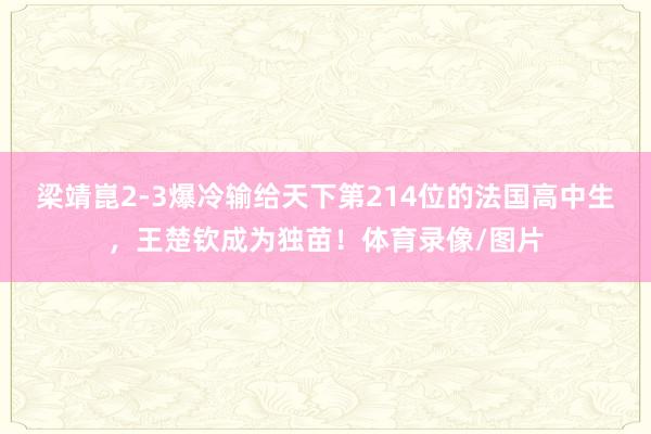 梁靖崑2-3爆冷输给天下第214位的法国高中生，王楚钦成为独苗！体育录像/图片