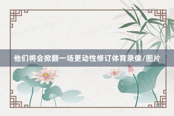 他们将会掀翻一场更动性修订体育录像/图片