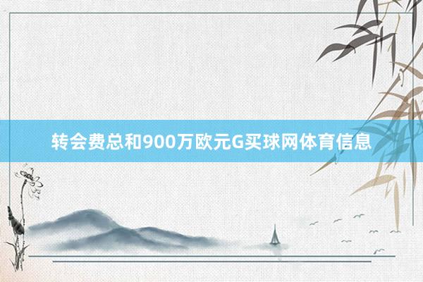 转会费总和900万欧元G买球网体育信息
