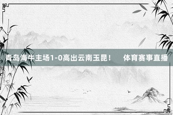 青岛海牛主场1-0高出云南玉昆！    体育赛事直播