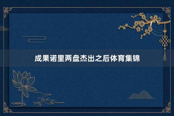成果诺里两盘杰出之后体育集锦